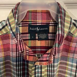 Boys Ralph Lauren long sleeve button down plaid shirt sz S (8)